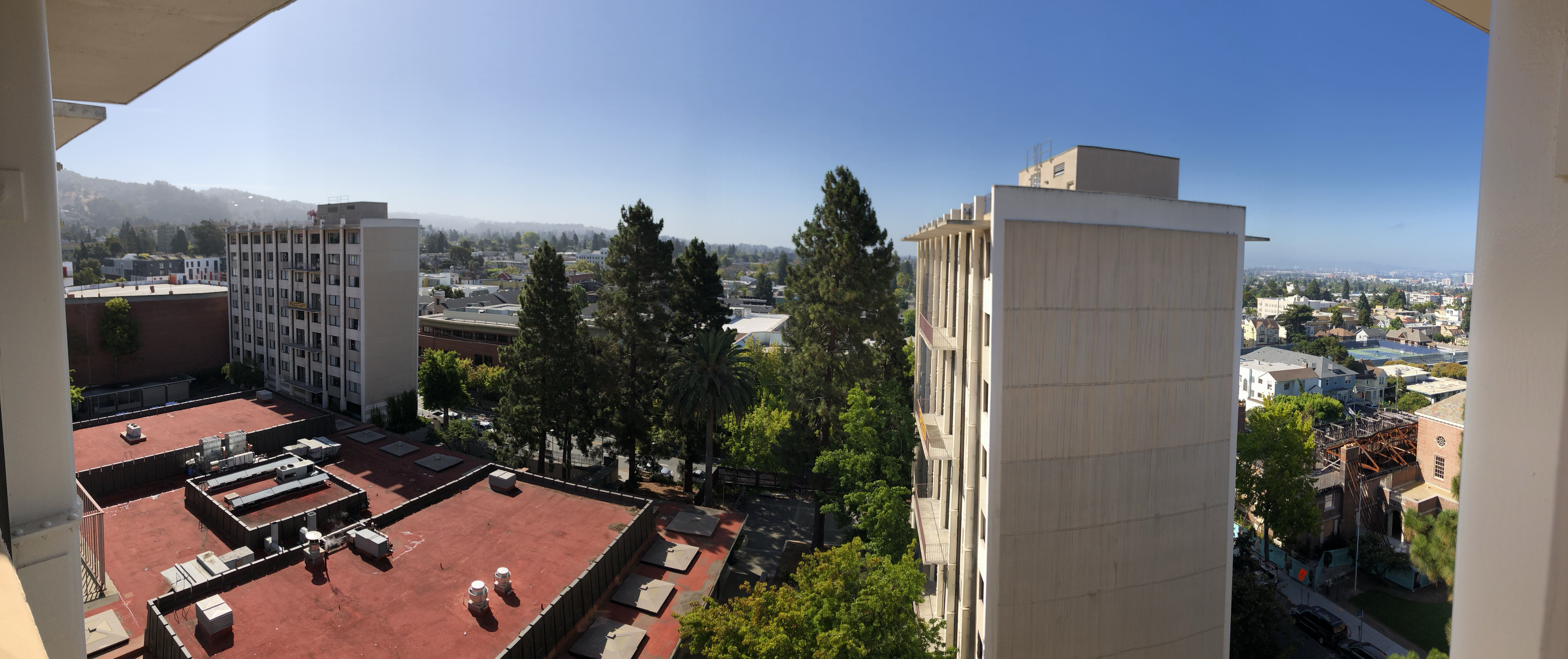 View from top of Unit 3, Norton Hall.
